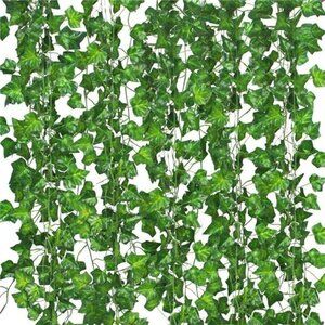 Artificial Ivy Vines 12 Pack Fake Hanging Garland Greenery Wall Room Decor